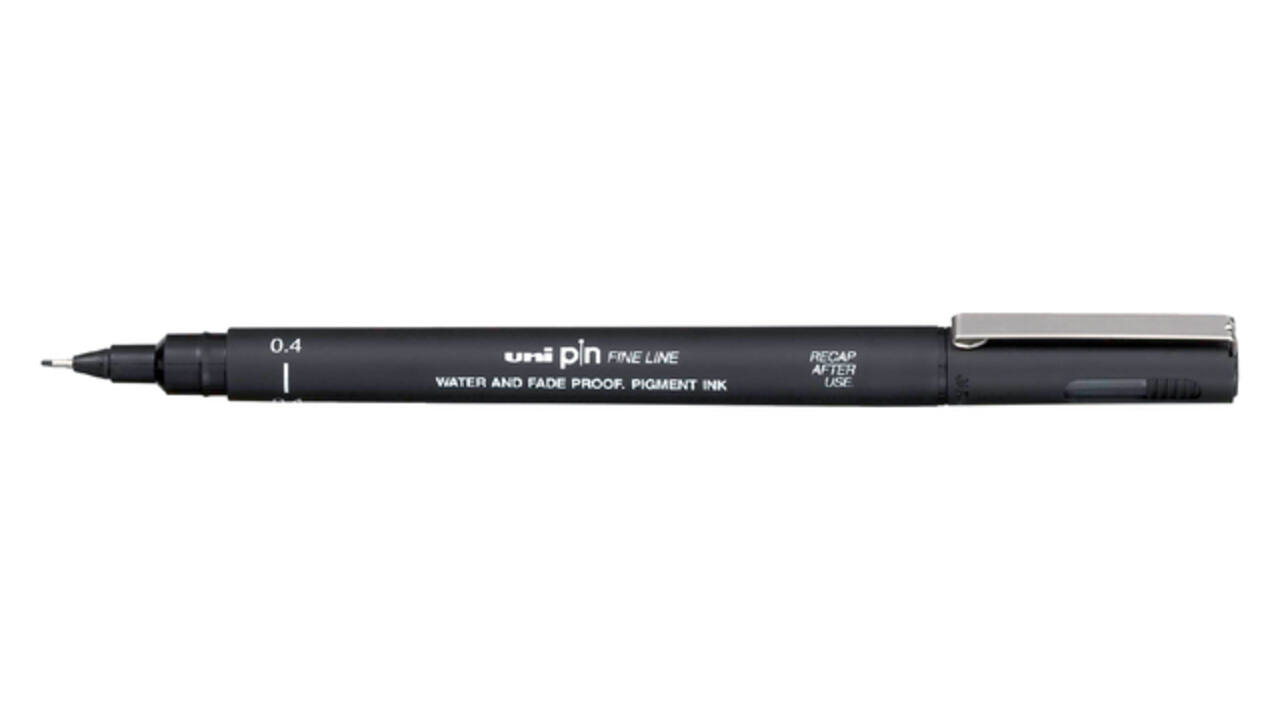Fineliner Uni-ball Pin 0.4mm zwart