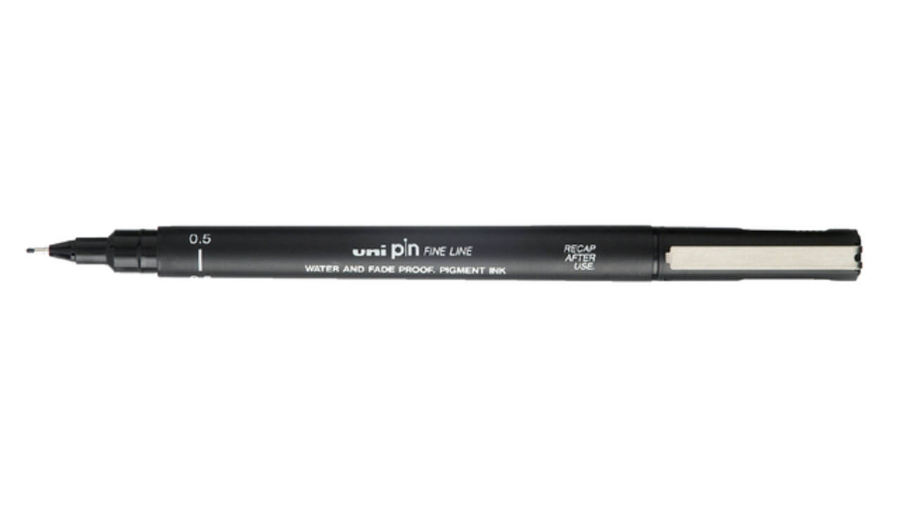 Fineliner Uni-ball Pin 0.5mm zwart