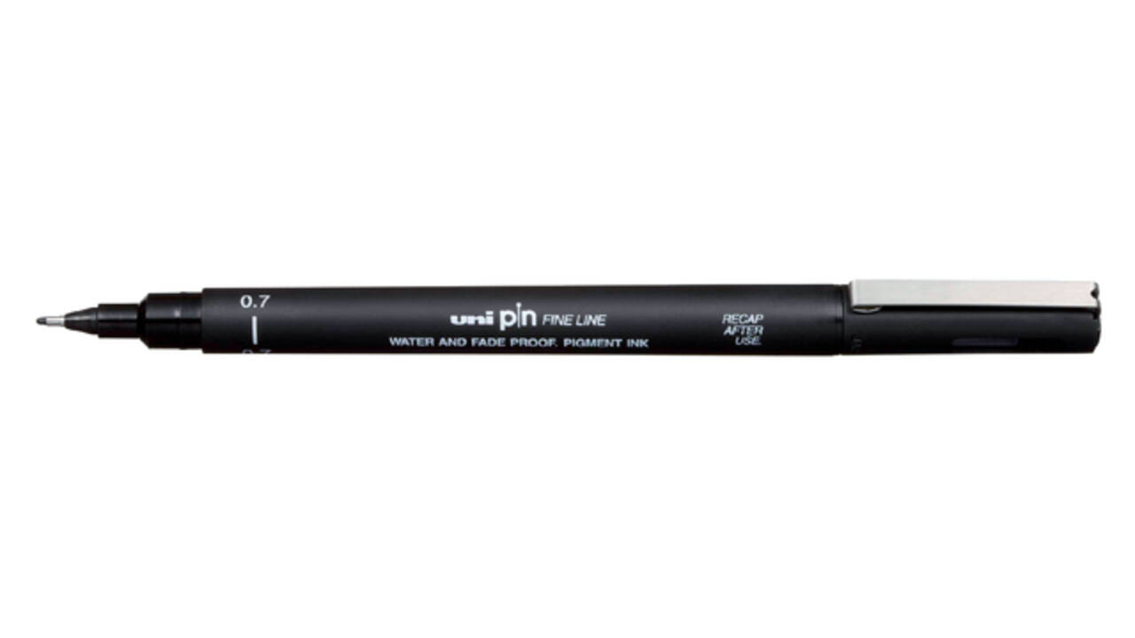 Fineliner Uni-ball Pin 0.7mm zwart