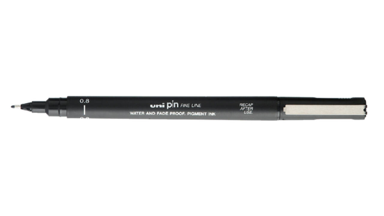 Fineliner Uni-ball Pin 0.8mm zwart