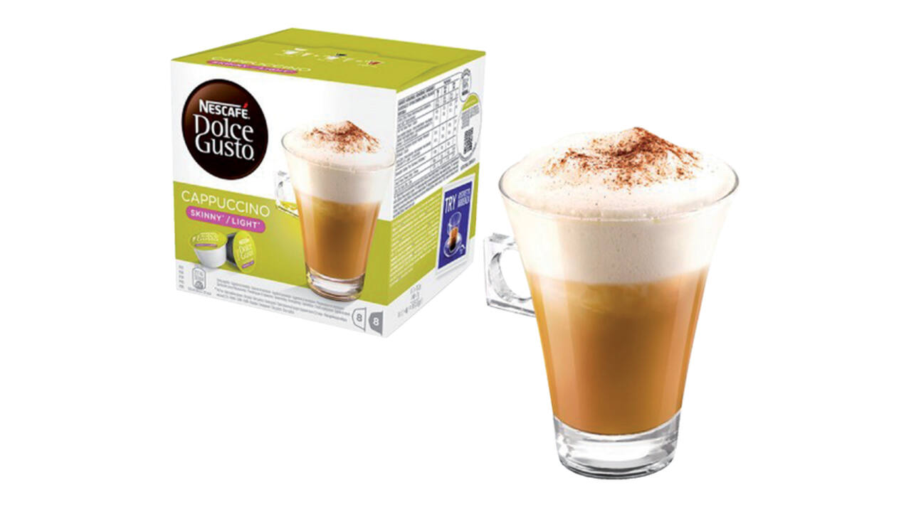 Koffiecups Dolce Gusto cappuccino light 16 stuks voor 8 kopjes