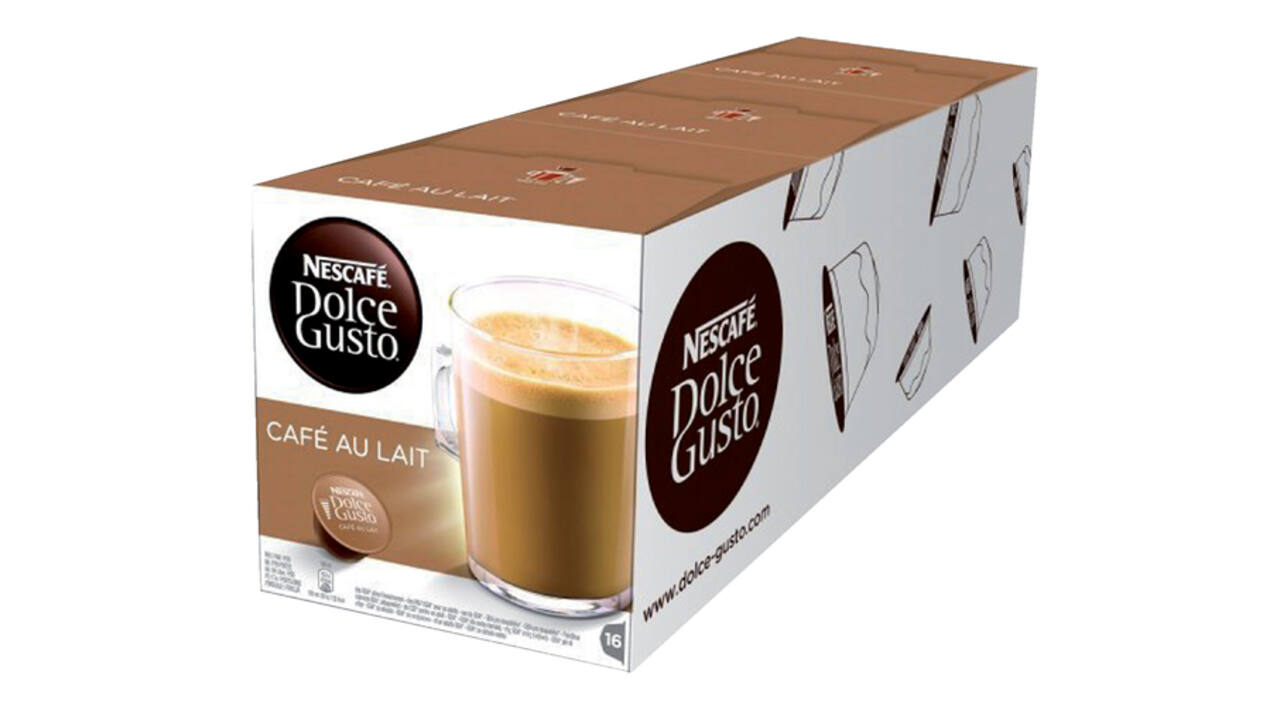 Koffiecups Dolce Gusto cafe au lait 16 stuks