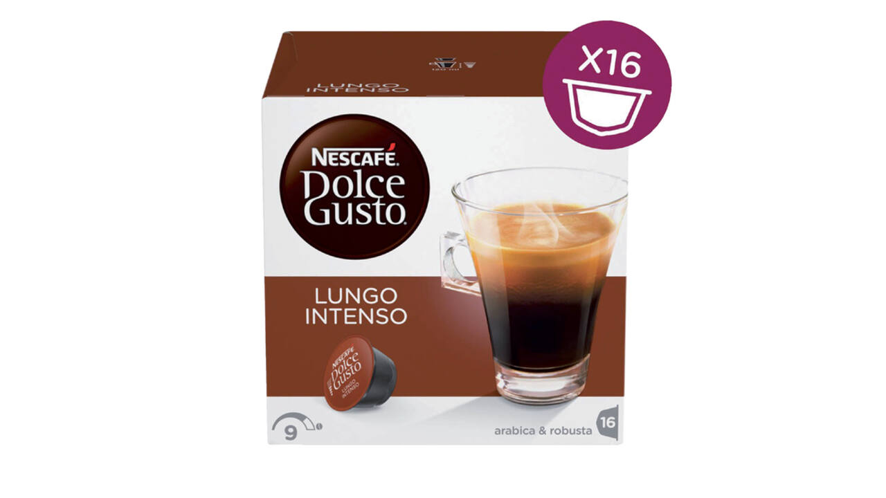 Koffiecups Dolce Gusto lungo intenso 16 stuks