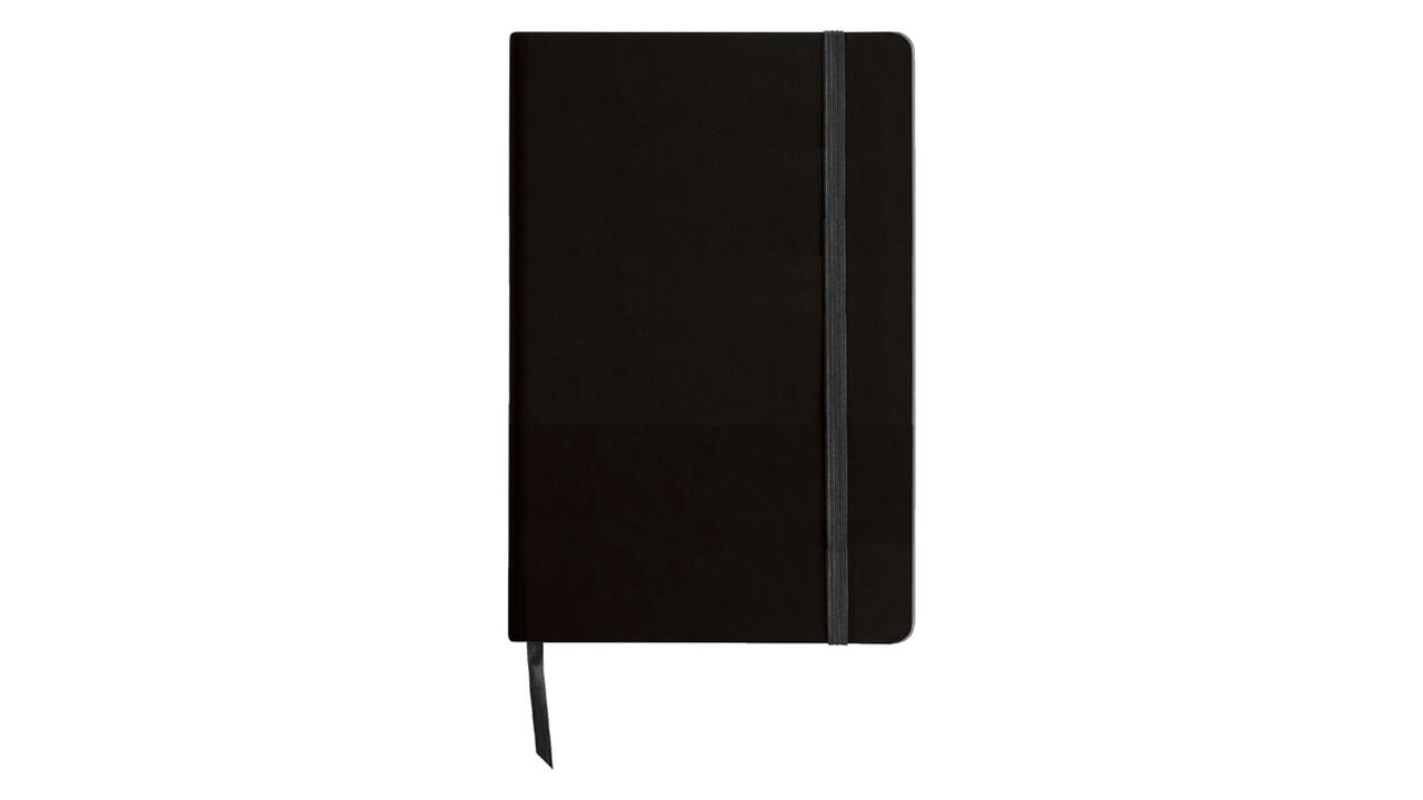 Notitieboek Quantore A6 lijn 192blz 80gr zwart