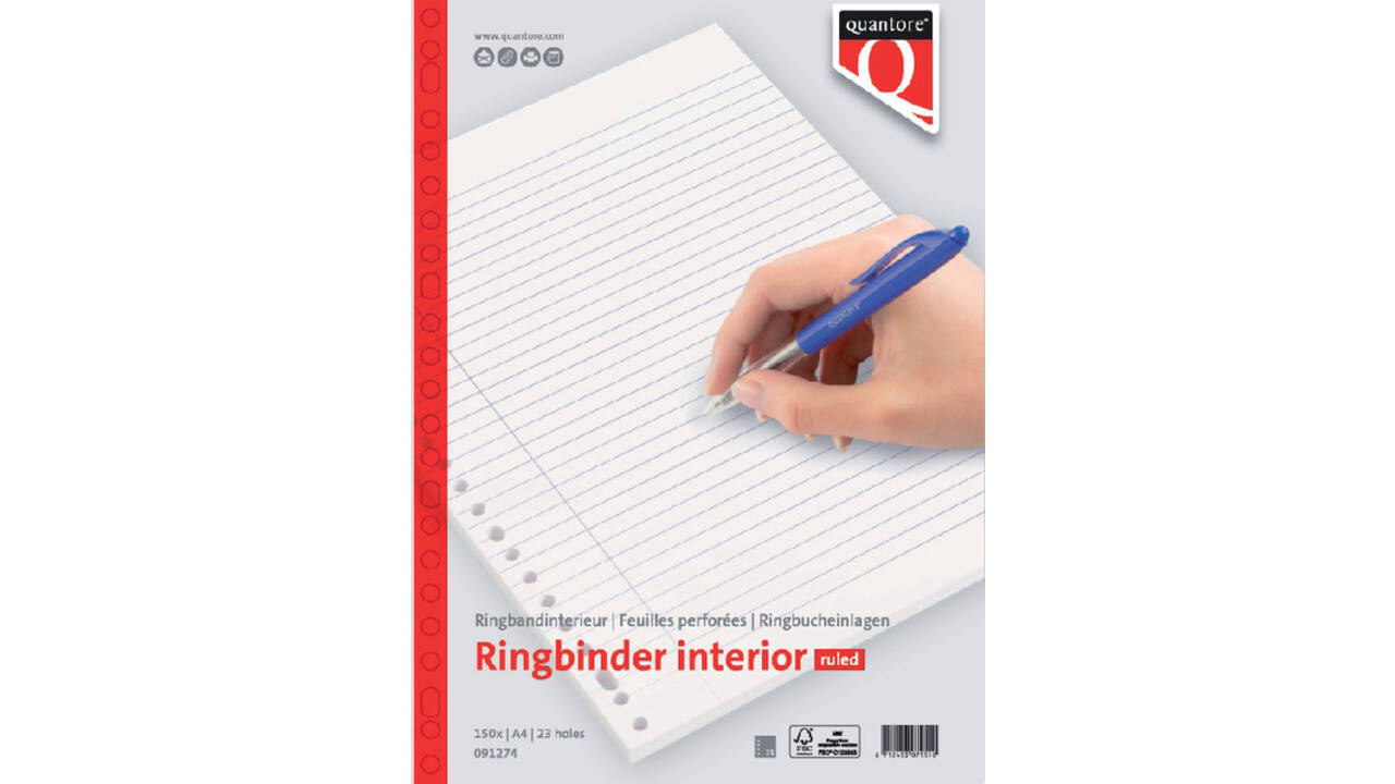 Interieur Quantore A4 23-gaats lijn 300 pagina's