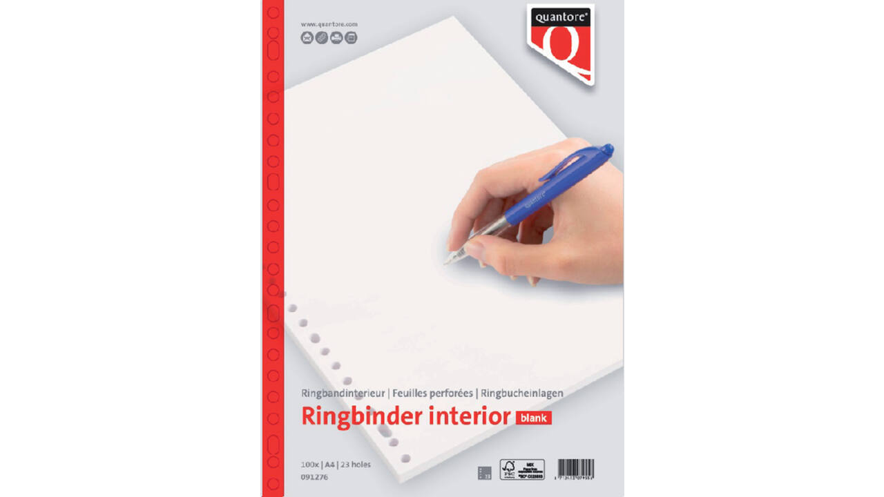 Interieur Quantore A4 23-gaats blanco 200 pagina's