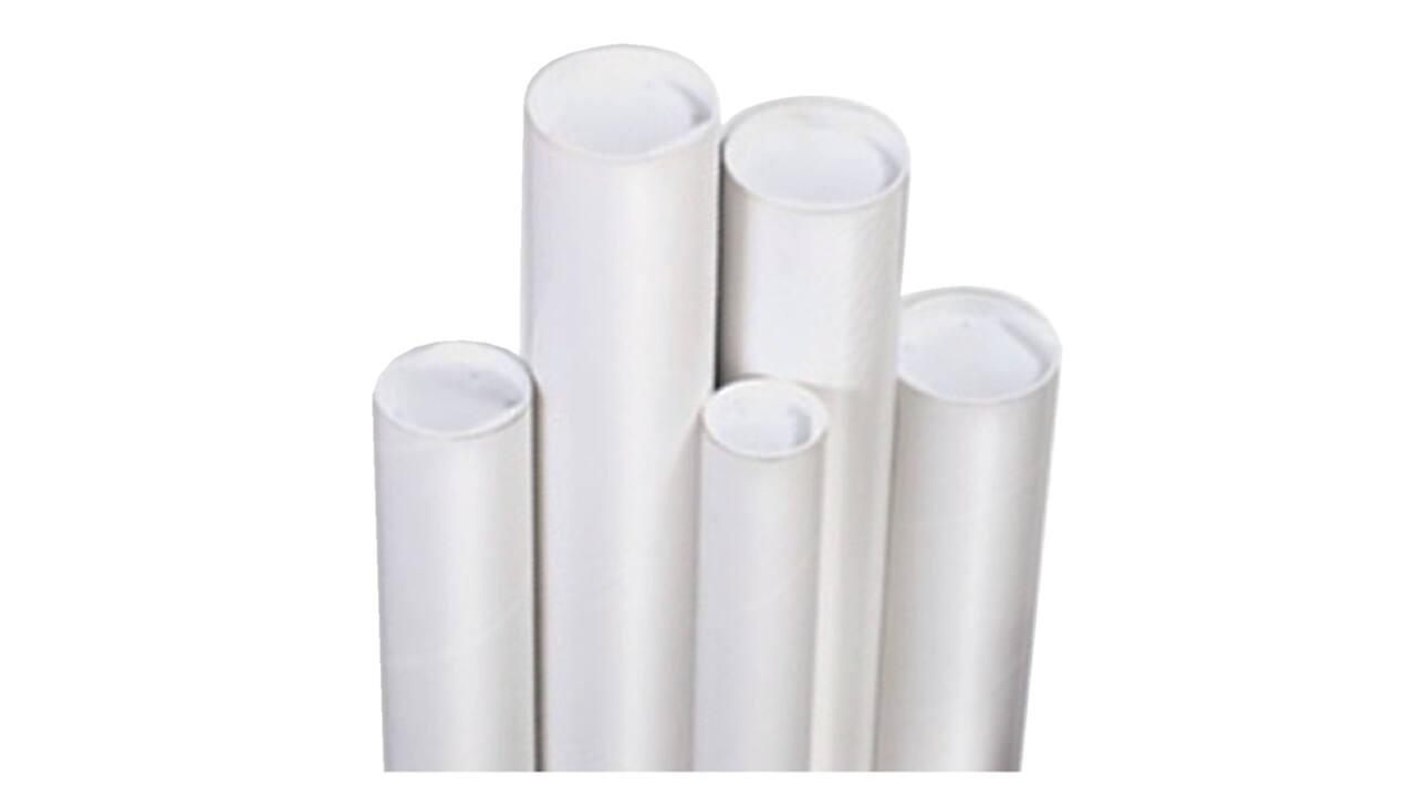 Verzendkoker CleverPack A1 650x50x1.5 met doppen wit pak à 5 stuks