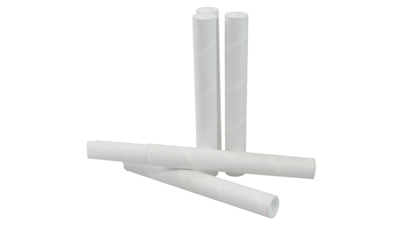Verzendkoker CleverPack A3 330x50mm met doppen wit pak à 20 stuks