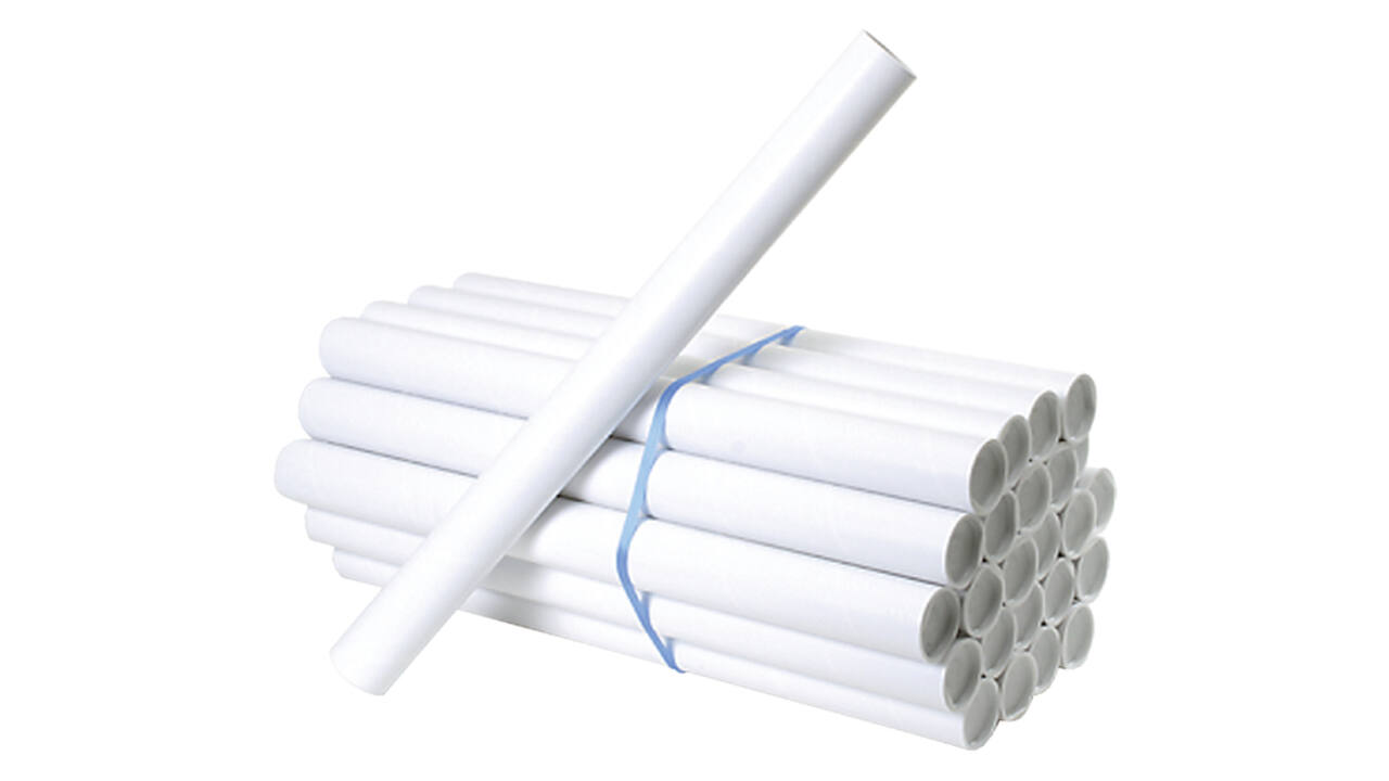 Verzendkoker CleverPack A3 330x50mm met doppen wit pak à 20 stuks