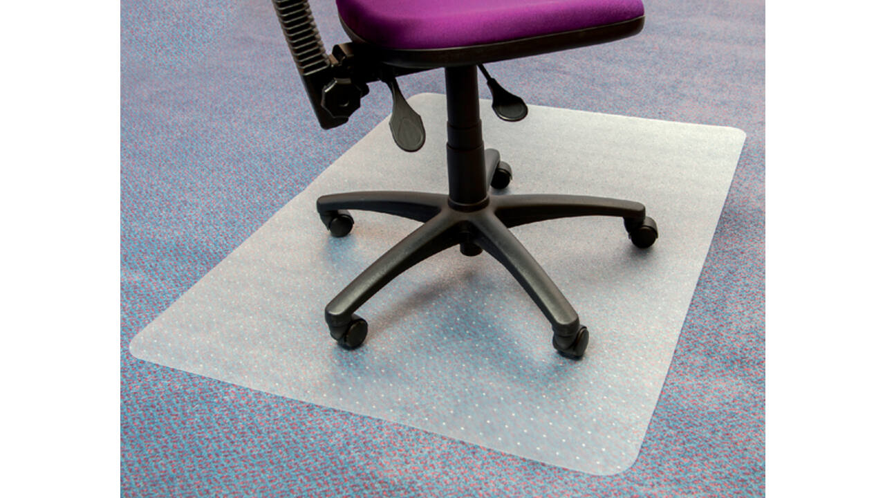 Stoelmat Floortex PVC 120x90cm voor zachte vloeren retailpak