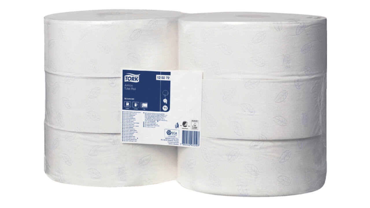 Toiletpapier Tork T1 Advanced jumbo 2-laags 360m wit 120272
