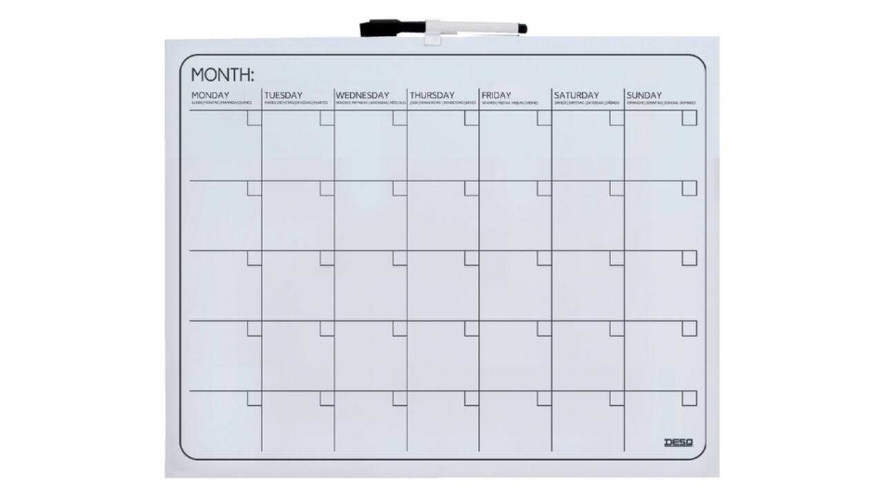 Planbord Desq maand 40x50cm magnetisch