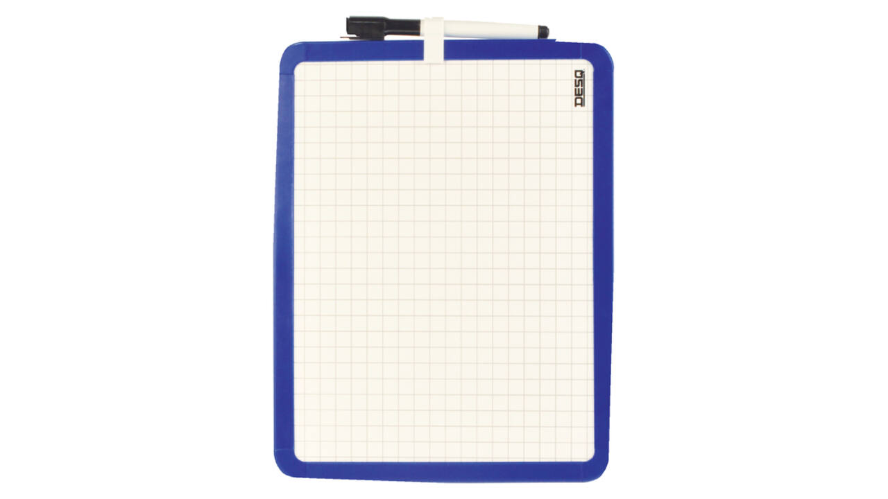 Whiteboard Desq 21x28cm tweezijdig magnetisch