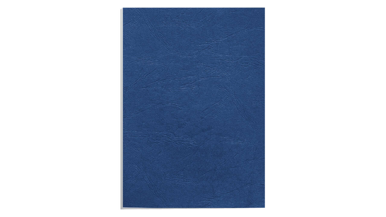 Voorblad Fellowes A4 lederlook royal blauw 100 stuks