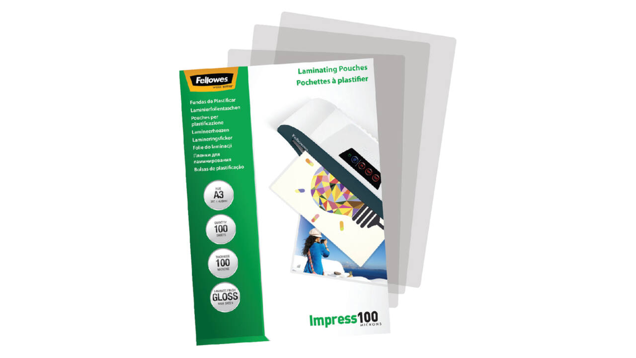 Lamineerhoes Fellowes A3 2x100micron glans 100 stuks
