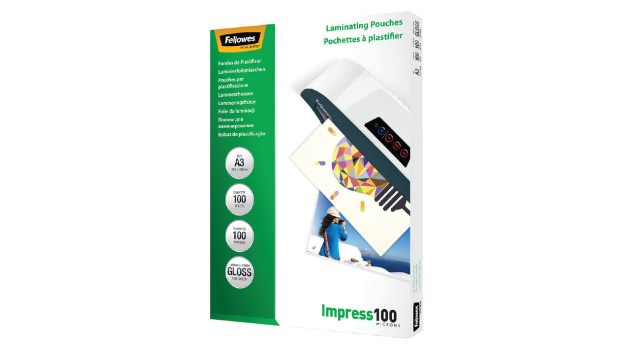 Lamineerhoes Fellowes A3 2x100micron glans 100 stuks