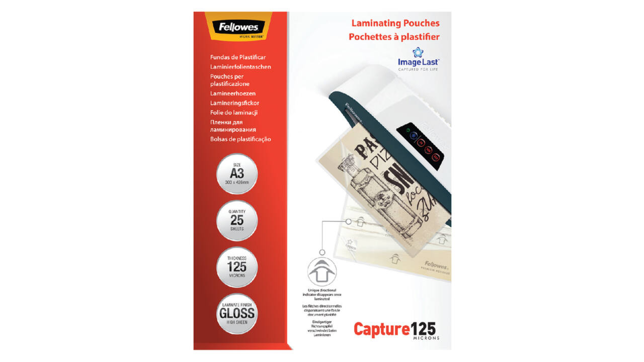 Lamineerhoes Fellowes A3 2x125micron glans 25 stuks
