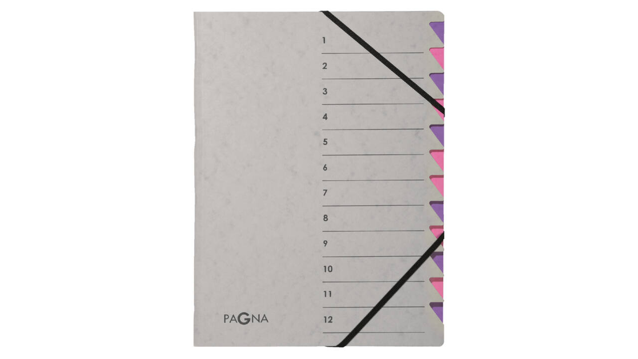 Sorteermap Pagna Easy A4 12 tabs paars/lila