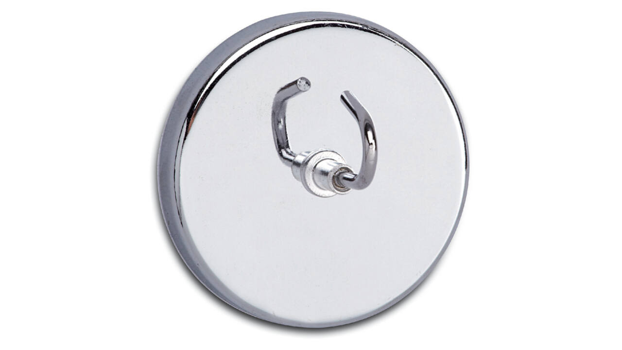 Magneet met haak MAUL Ø52mm trekkracht 9kg chroom