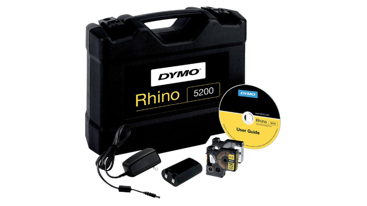Labelprinter Dymo Rhino 5200 industrieel abc 19mm geel in koffer