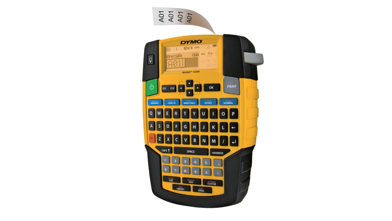 Labelprinter Dymo Rhino 4200 industrieel qwerty 19mm geel