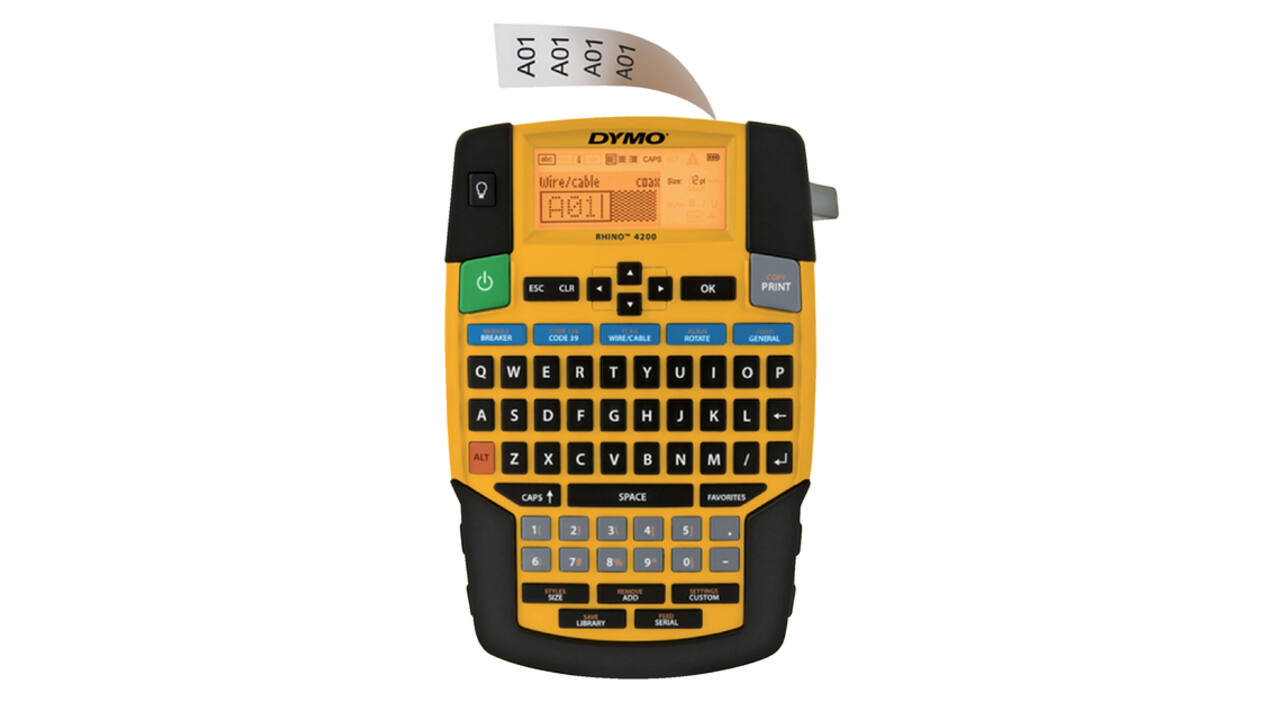 Labelprinter Dymo Rhino 4200 industrieel qwerty 19mm geel