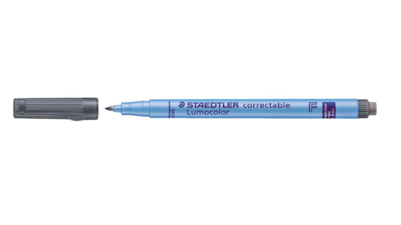Viltstift Staedtler Lumocolor 305 non permanent correctable F zwart