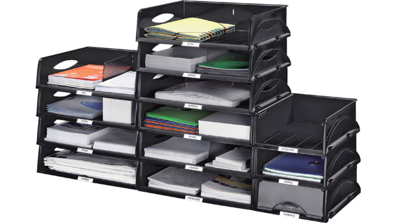 Brievenbak Leitz Sorty standaard  A4 maxi dwars zwart