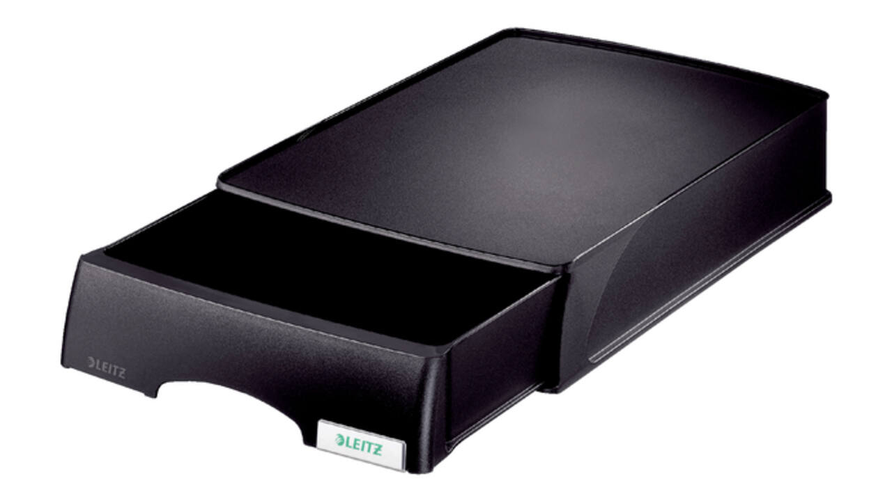 Brievenbak Leitz Plus met lade A4 maxi zwart