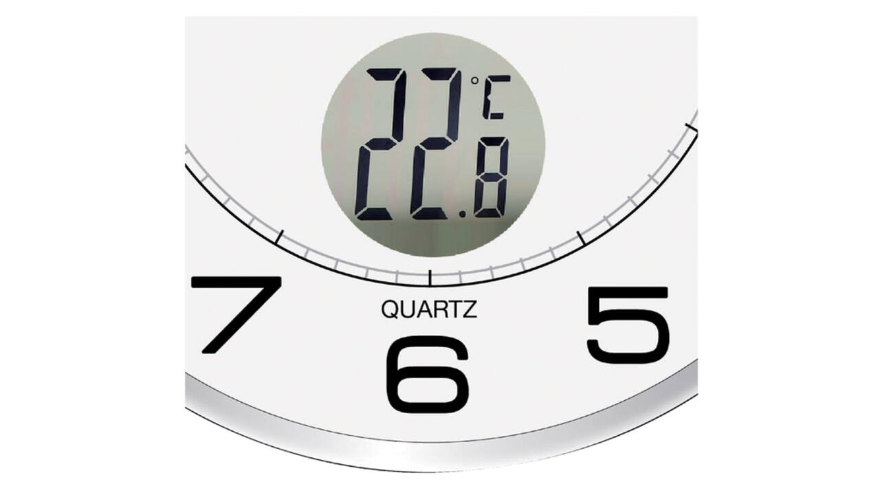 Wandklok Unilux Tempus Ø 30.5cm lichtgrijs/wit
