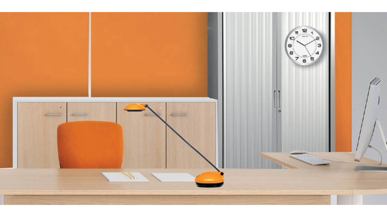 Wandklok Unilux Attraction Ø 22cm lichtgrijs/wit