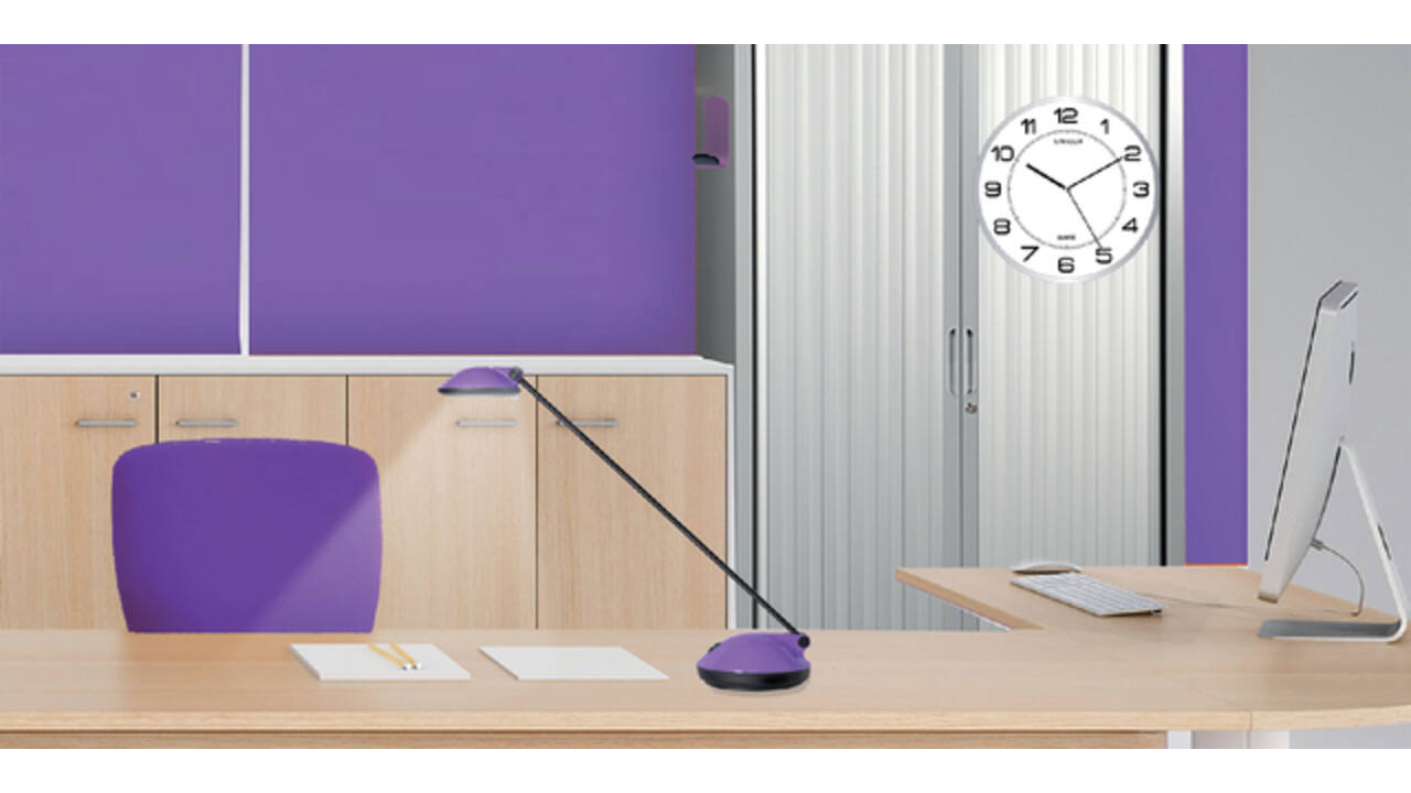 Wandklok Unilux Magnet Ø 30.5cm lichtgrijs/wit