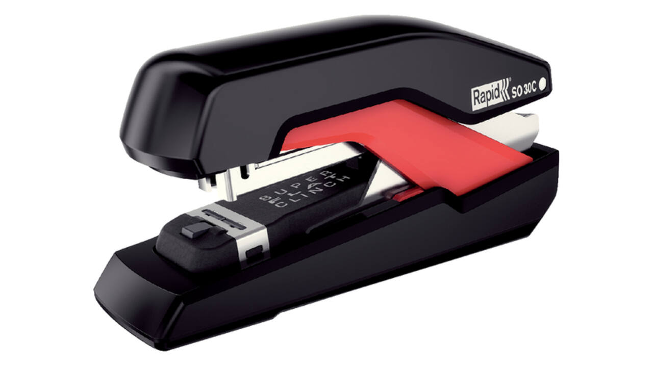 Nietmachine Rapid SO30c halfstrip 30vel 24/6 zwart/rood