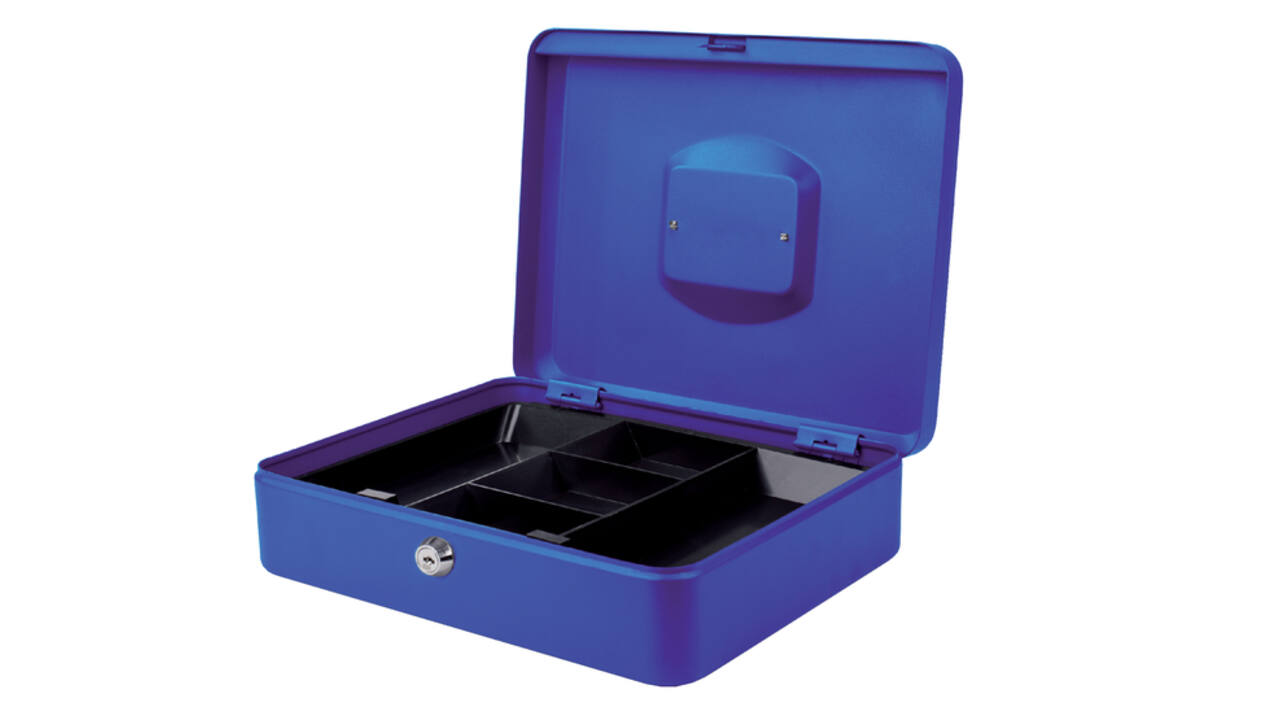 Geldkist Pavo 300x240x90mm blauw