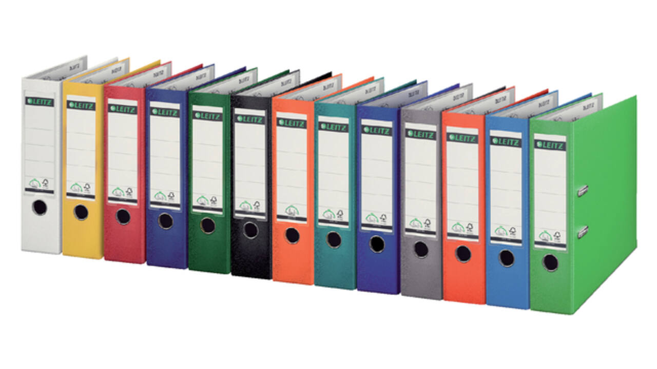 Ordner Leitz 1010 180° 80mm PP A4 blauw