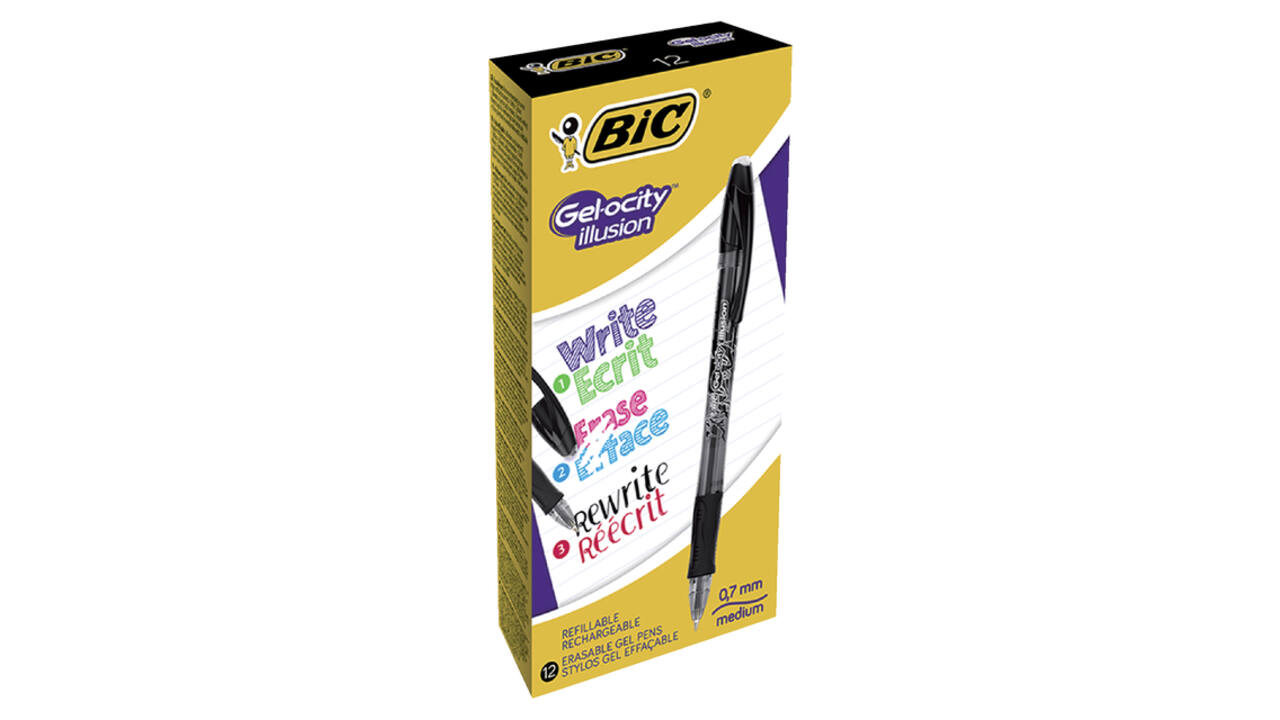 Gelschrijver Bic Gel-ocity illusion medium zwart