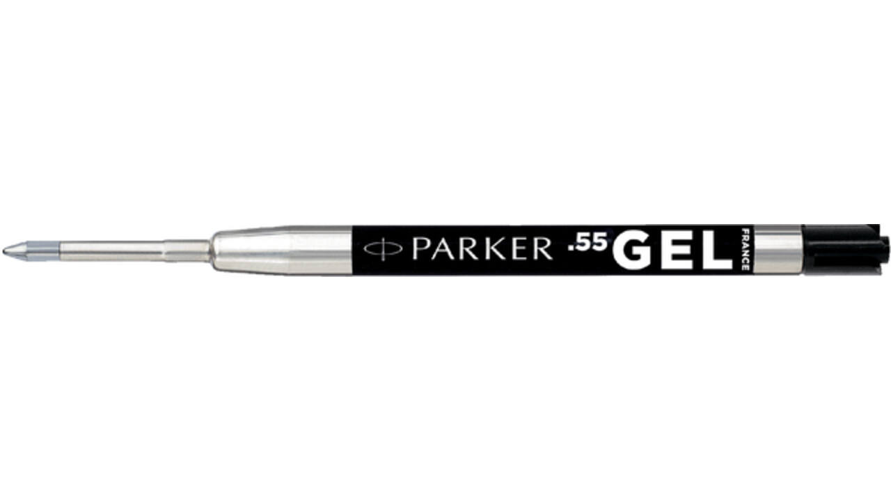 Gelschrijvervulling Parker Quink fijn zwart blister à 1 stuk