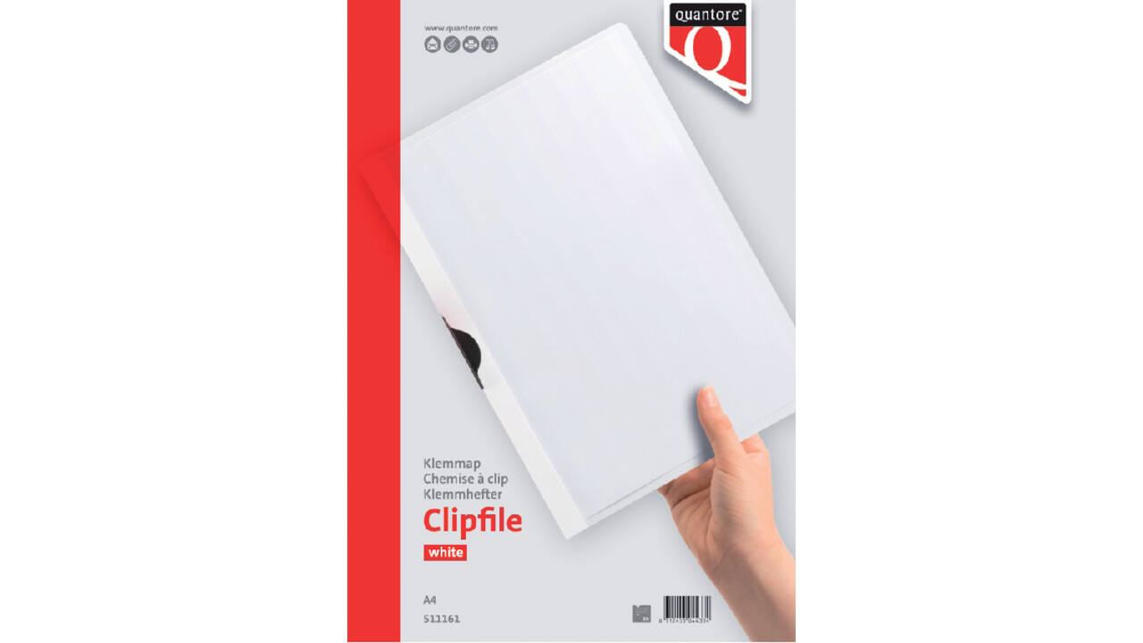 Klemmap Quantore A4 3mm wit
