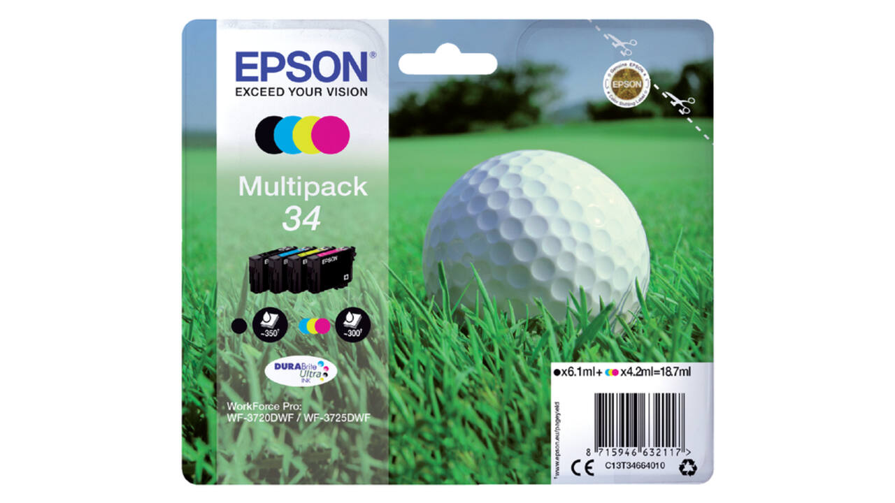 Inktcartridge Epson 34 T3466 zwart + 3 kleuren