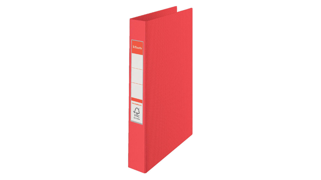 Ringband Esselte Vivida A4 19mm 30% gerecycled PP folie rood