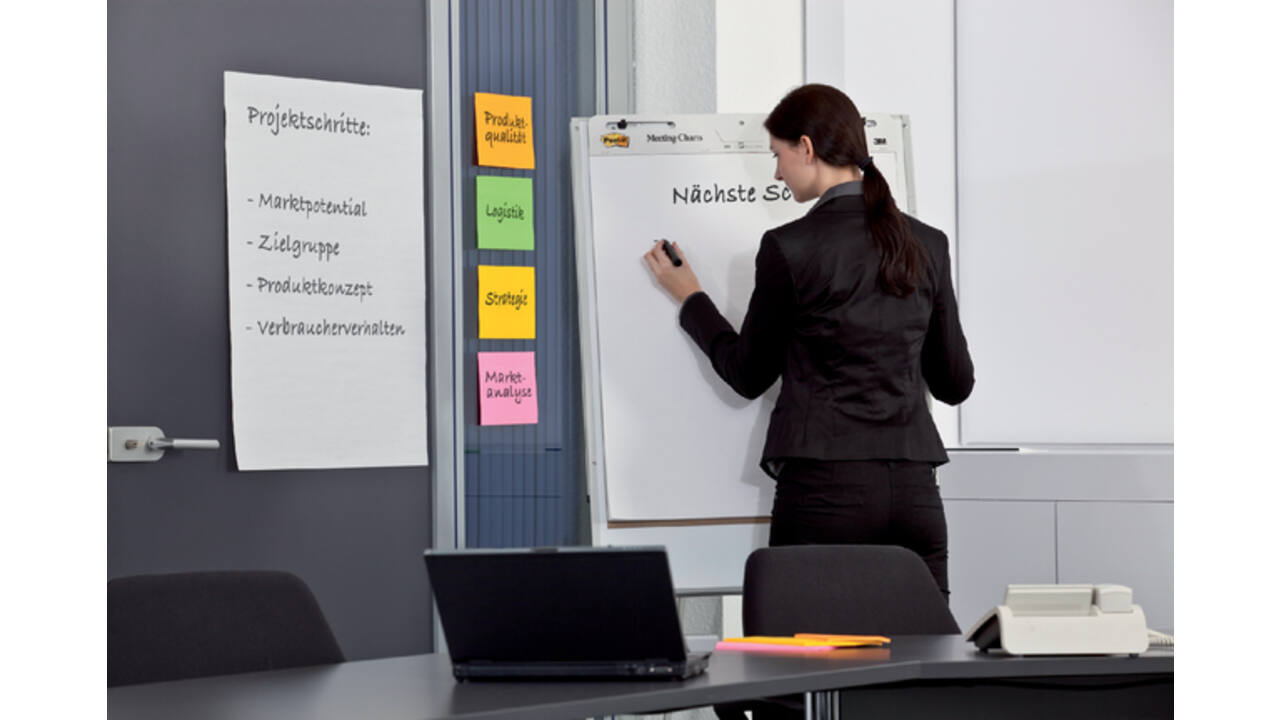 Meeting chart Post-it 559 Super Sticky 63.5x76.2mm wit 4+2 gratis