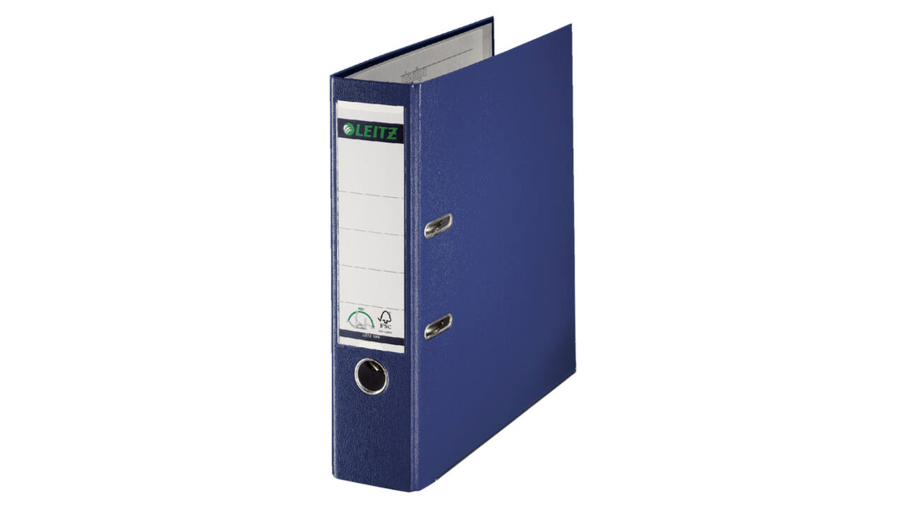 Ordner Leitz 1010 180° 80mm PP A4 blauw