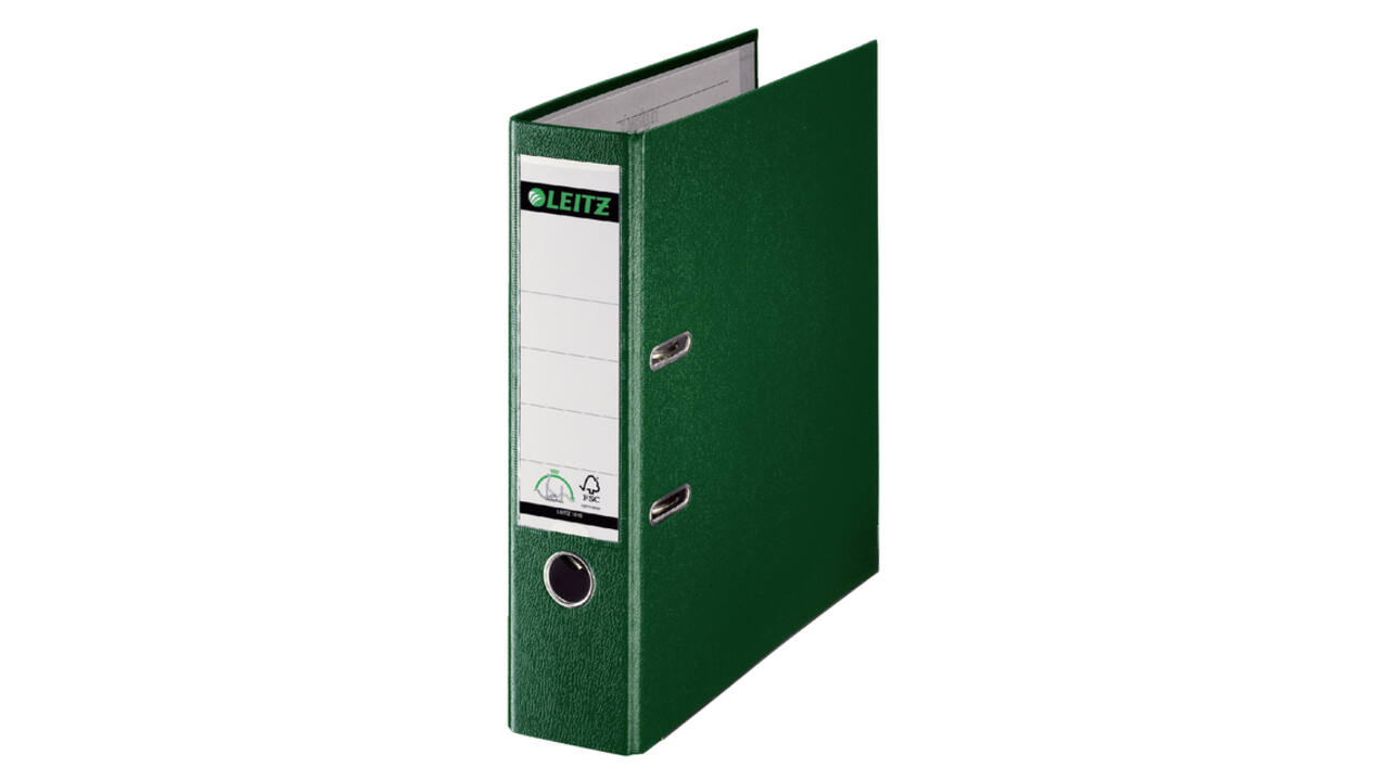 Ordner Leitz 1010 180° 80mm PP A4 groen