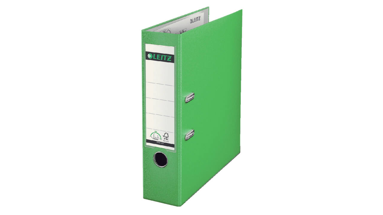 Ordner Leitz 1010 180° 80mm PP A4 lichtgroen