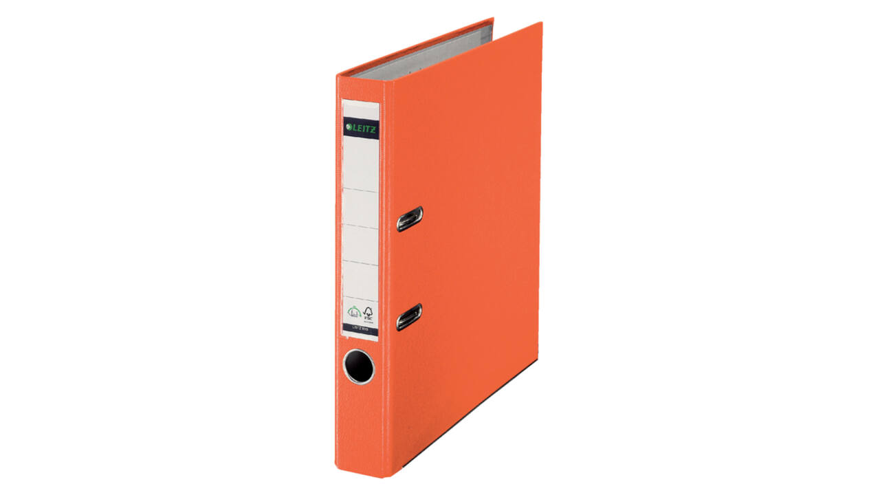 Ordner Leitz 1015 180° 50mm PP A4 oranje