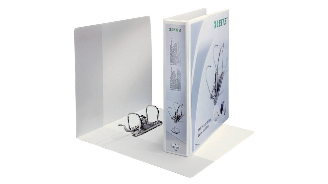 Ordner Leitz 4226 panorama 180° 50mm PP A4 maxi 3tas wit