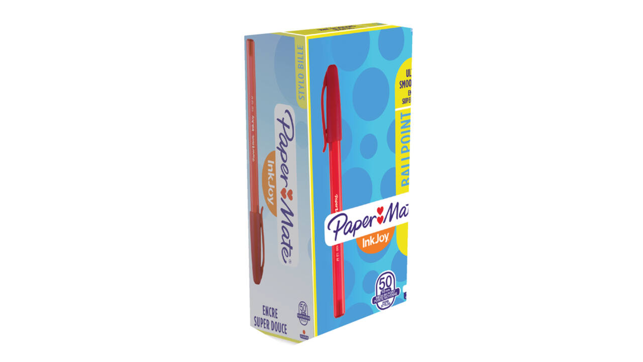 Balpen Paper Mate Inkjoy 100 medium rood