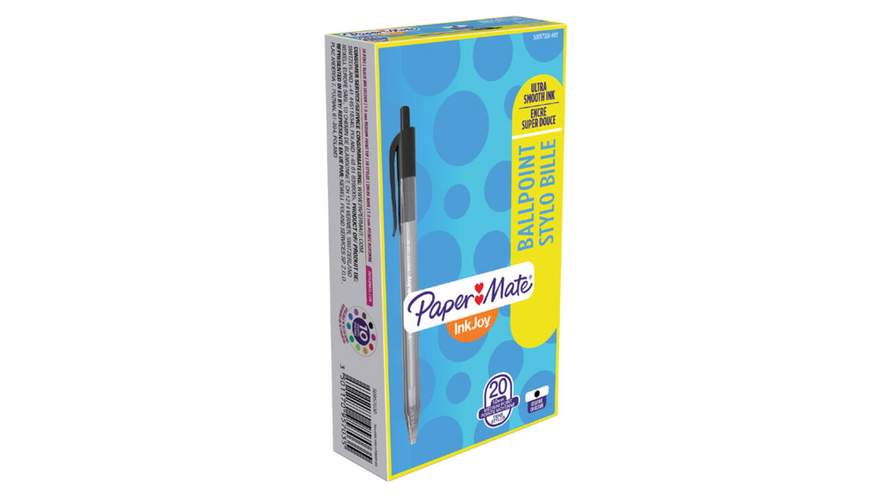 Balpen Paper Mate Inkjoy 100RT medium zwart