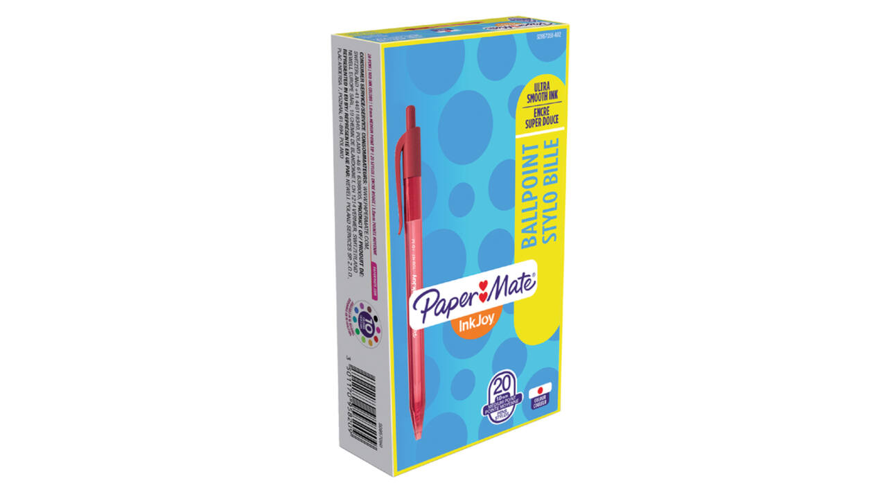 Balpen Paper Mate Inkjoy 100RT medium rood