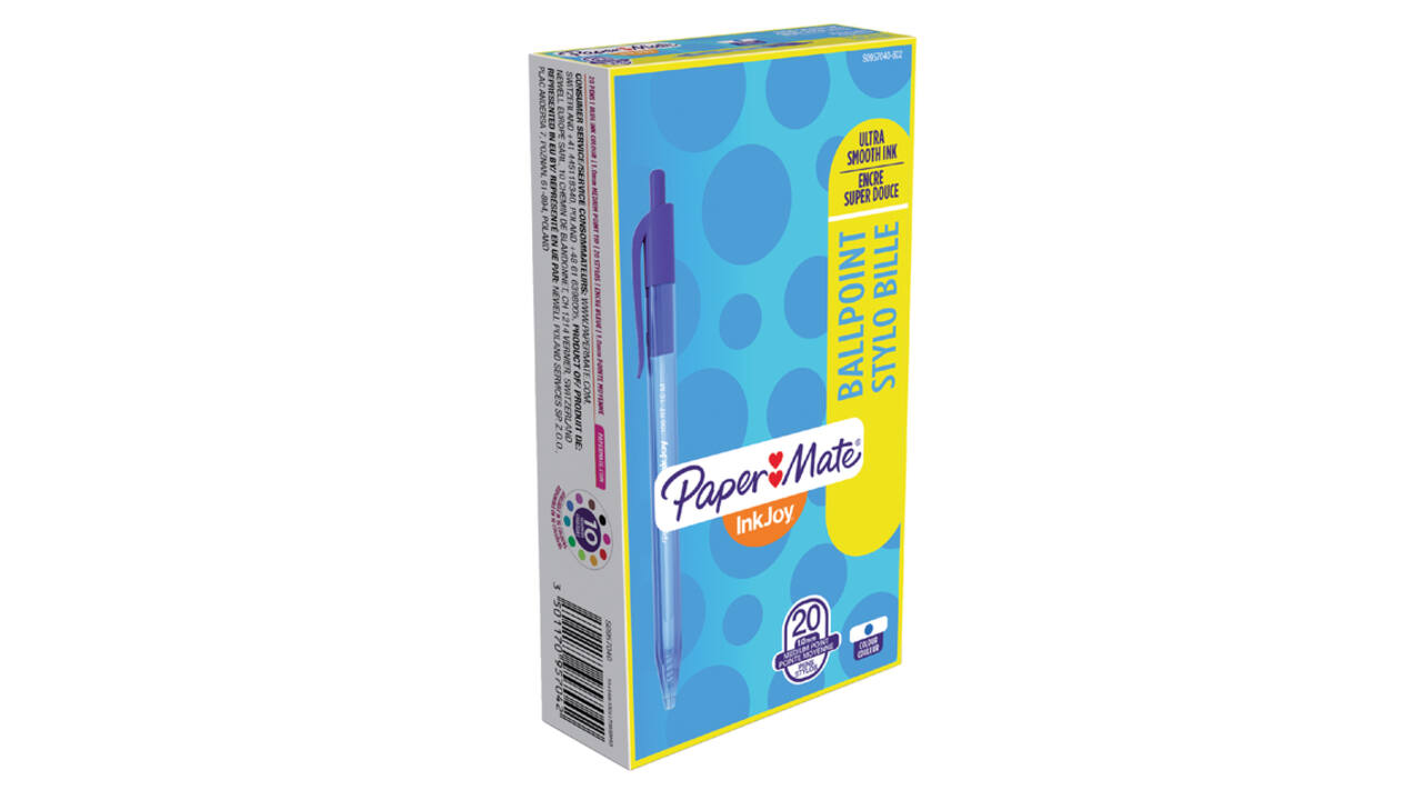 Balpen Paper Mate Inkjoy 100RT medium blauw